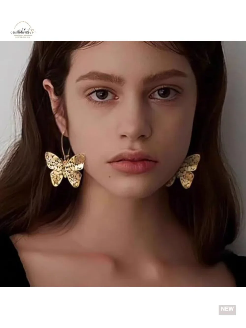 Large Gold Drop Earrings, Long Dangle Bohemian Geometric Fish Hook Earrings